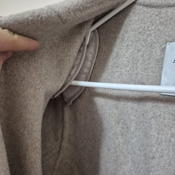 Abercrombie & Fitch Women's Minimalist Cream Wool-Blend Coat Blazer – Size M - Picture 5 of 7